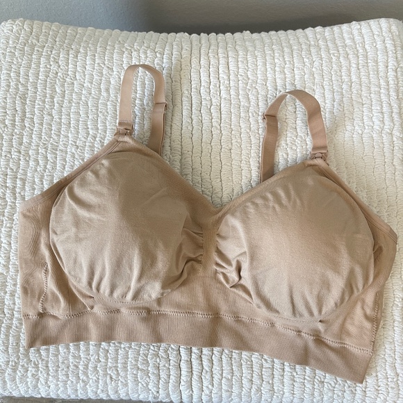 Kindred Bravely Pumping and Nursing Bra Women's XL Beige Hands Free - Picture 1 of 7